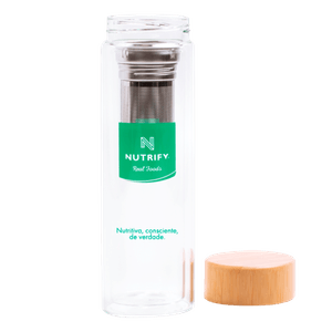 Garrafa em vidro com infusor