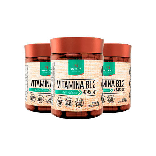 Kit com 3 potes de Vitaminas B12