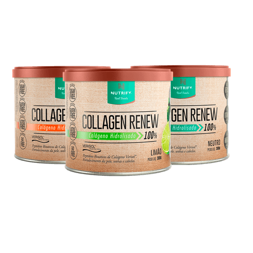 Kit com 3 latas de Collagen Renew