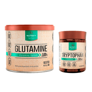 Kit com 1 lata de Glutamina 150g +  1 pote de Tryptophan