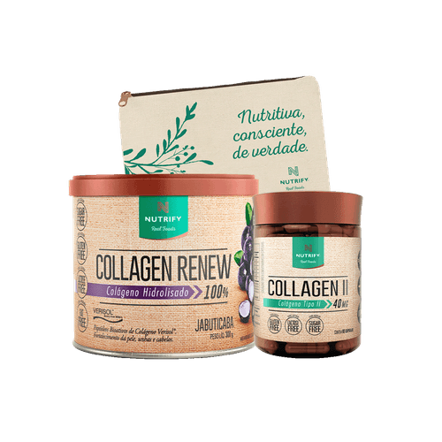 Promopack Colágeno Tipo II + Collagen Renew |Jabuticaba - 300g + Necessaire Nutrify