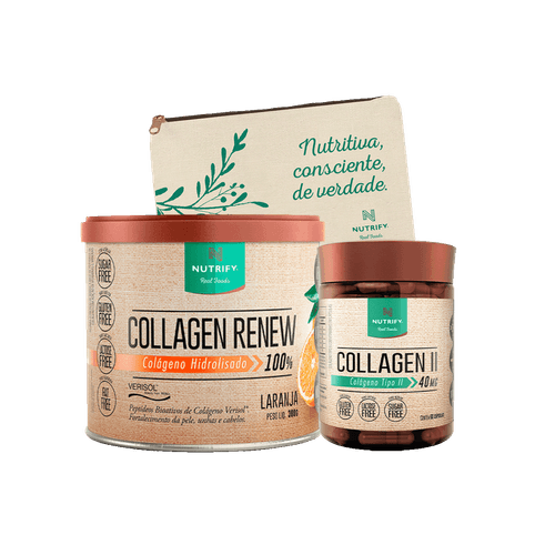 Promopack Colágeno Tipo II + Collagen Renew |Laranja- 300g + Necessaire Nutrify