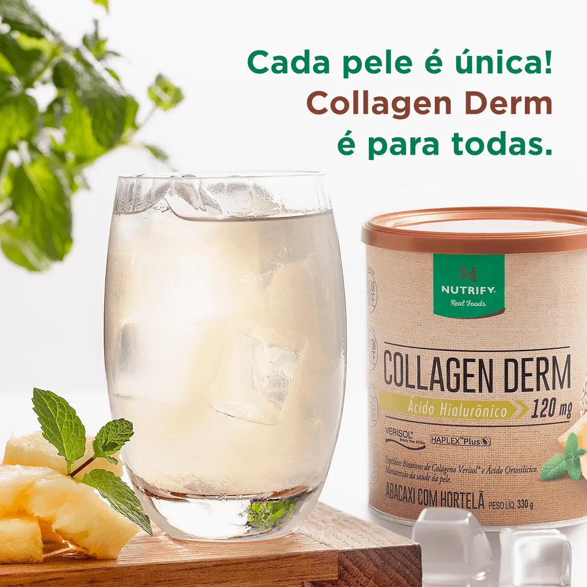 COLLAGEN DERM 330G ABACAXI COM HORTELÃ NUTRIFY