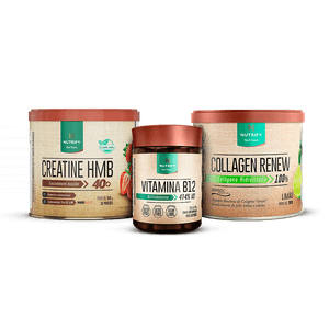 Promopack 1 Creatine HMB + 1 Collagen renew limão + 1 Vitamina B 120 caps