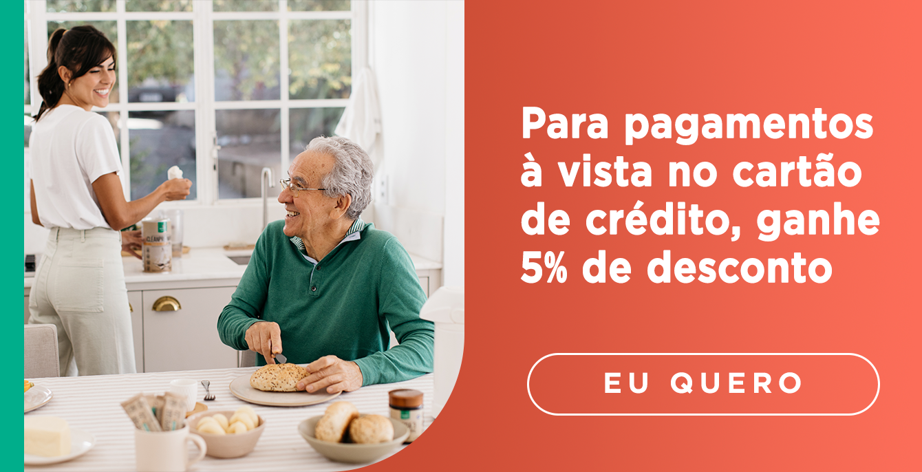 Ganhe 5% de desconto no pagamento no cartão de crédito